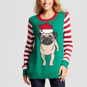 🎅PUG Ugly Christmas Sweater Holiday Sweater Size Large